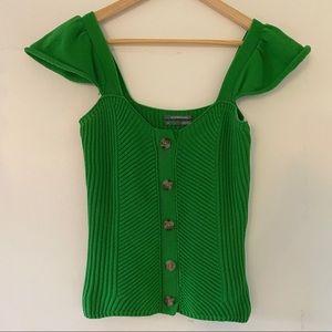 NWT Anthropologie knit top with flutter sleeves